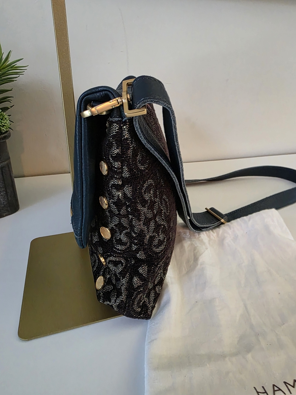 Hammitt VIP Large Antique Atelier Studded Leather Crossbody Special Edition - Picture 9 of 16